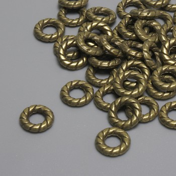 Bronzefarbene Einlageperle, Durchmesser 7,5×2 mm, Lochdurchmesser ca. 3,7 mm, Verpackung 44 Stück