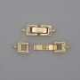 Verschluss, Durchmesser 22×7 mm ±, goldfarbener Metallton