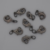 Verschlusskarabiner 12×6 mm, schwarze Metallfarbe
