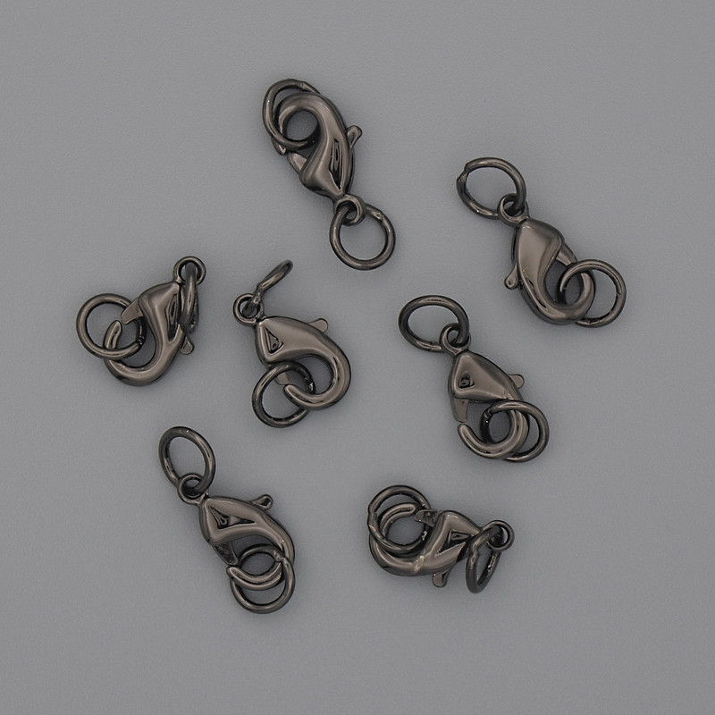 Karabiner-Verschluss 10×5 mm – Schwarz