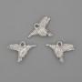 Anhänger Kolibri 19×15 mm ± silberfarbenes Metall