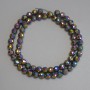 Hämatit regenbogenfarbene facettierte Perlen 6 mm ± auf Faden, Länge ca. 38 cm+