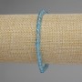 Armband aus facettiertem Topas, Würfel-Form, Durchmesser ca. 4×4 mm, Länge 18 cm (Stretch)