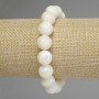 Armband aus Perlmutt, glatte Kugeln, Durchmesser ca. 12 mm, Länge 18 cm, Elastikarmband