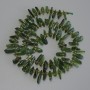 Diopsid-Chips-Perlen, Durchmesser 11–15×1–2 mm, 5 mm+ Perlen, 3 mm+ Seed-Beads, Länge ca. 39 cm auf der Schnur