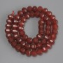 Facettierte Karneol-Rondell-Perlen, Größe 8×6 mm, ca. 37 cm lang, auf Schnur
