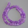 Perlen Lavendel-Amethyst Würfel, Durchmesser ca. 7,5 × 7,5 mm, Länge ca. 38 cm – auf Faden