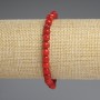 Armband aus Koralle, facettierte Korallenperlen, Durchmesser 5–6 mm, 5×5 mm ±, Länge ca. 18 cm, Stretcharmband