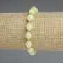 Armband aus Chrysolith Olivin, facettierte Körner 10×8 mm, 3 mm Rocailles, Länge ca. 18 cm, Stretch