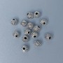 Schmuckzubehör – Perleinsatz, Farbe Silber, Durchmesser 5 × 5 mm ± Lochdurchmesser ca. 1,5 mm, Verpackung 20 g (~48 Stück)