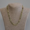 Kette Grossular (grüner Granat) facettierte Würfel 4×4 mm, Länge ca. 50 cm, mit Verschluss