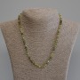 Kette Grossular (grüner Granat) facettierte Würfel 4×4 mm, Länge ca. 50 cm, mit Verschluss