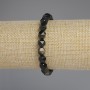 Armband aus Sonnen-Obsidian, facettierte Perlen, Durchmesser 8×7 mm ±, Länge 18 cm ±