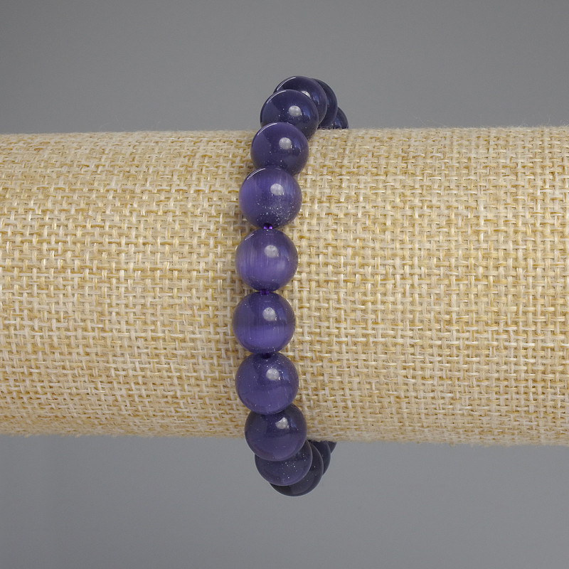 Armband Katzenauge – glatte Kugeln, Durchmesser ca. 9,5 mm, Länge ca. 18 cm, Stretch