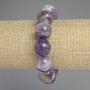 Amethyst Chevron-Armband – glatte Kugeln, Durchmesser ca. 16 mm, Länge ca. 18 cm, Stretch