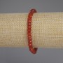 Karneol-Armband, facettierte Rondelle, Durchmesser 6×4 mm, Länge ca. 18 cm, Stretcharmband