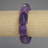 Reduziert! Armband aus facettiertem Amethyst, Durchmesser 19–22×14–17 mm ±, Länge ca. 18 cm ±, Stretchband