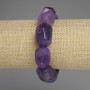 Reduziert! Armband aus facettiertem Amethyst, Durchmesser 19–22×14–17 mm ±, Länge ca. 18 cm ±, Stretchband