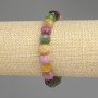 Armband aus facettiertem Turmalin, Rondell, Durchmesser 10×8 mm, Länge 18 cm, elastisch