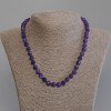 Sugilit-Kette mit facettierten Kugeln, Durchmesser 8 mm ±, Länge ca. 45 mm ±, mit Verschluss