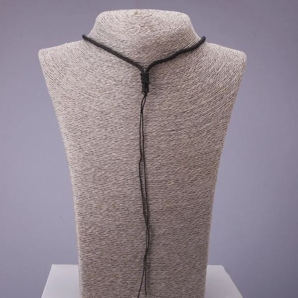 Schwarze Halskettenschnur, 60 cm