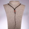 Schmuckkordel mit Karneol-Perle, Länge 65 cm