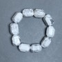 Kaholong-Armband mit facettierten Rondellen, Durchmesser ca. 20 × 15 mm, Länge ca. 18 cm, Stretch