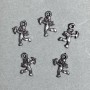 Sonderangebot! Verpackung 0,5 kg Schmuckzubehör Anhänger Amor Kunststoff Farbe Dunkelsilber, Abmessungen 17 × 14 × 2 mm ± Lochdurchmesser 2 mm