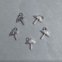 REDUZIERT! Verpackung 0,5 kg – Schmuckzubehör Anhänger Parasol Kunststoff, Farbe Dunkles Silber, Maße 18×16×3 mm ± Lochdurchmesser ca. 3 mm