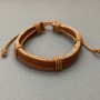 Armband aus braunem Eco-Leder mit verstellbarem Verschluss
