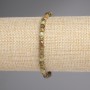 Armband aus Grossular, facettierte Würfel 4×4 mm, Länge ca. 18 cm ±, Stretch-Armband