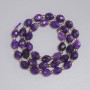 Sugilit-Perlen, facettierte Körner 8×6 mm, 5 mm ±, 3 mm Glasperlen, Länge ca. 36 cm, auf Schnur