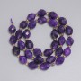 Sugilit-Perlen, facettierte Körner 10 × 8 mm ±, Seed-Beads Ø ca. 3 mm ±, Länge ca. 38 cm, auf einer Schnur