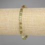 Armband aus facettiertem Grossular-Granat, Kubus 4×4 mm, Länge ca. 18 cm, Stretch-Band