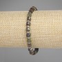Armband aus Jaspis »Blut des Drachen«, facettierte Würfel, Durchmesser 5 mm ±, Perlen 3 mm ±, Länge 18 cm ± Stretchbasis