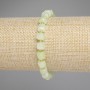 Armband aus Chrysoprase und Olivin, facettierte Würfel, Durchmesser ca. 6,5 × 6,5 mm, 3 mm Glasperlen, Länge ca. 18 cm, elastisch