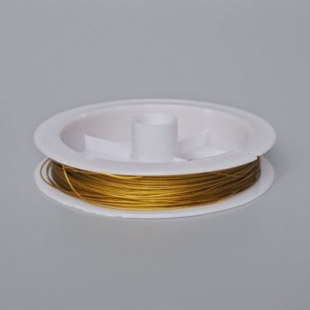 Ausverkauf! Bronzefarbene Drahtspule 50 m (±), Durchmesser 0,45 mm (mit Roststellen)