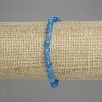 Armband aus Apatit, facettierte Körner 6×5 mm, Länge ca. 18 cm