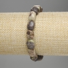 Stretcharmband aus Picasso-Jaspis, trommelgeschliffene Perlen, Durchmesser 9–14 × 8–10 mm, Länge ca. 18 cm ±