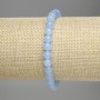 Aquamarin Armband, glatte Kugeln, Durchmesser ca. 6 mm, Länge ca. 18 cm, Stretcharmband