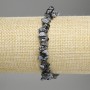 Armband Schneeflocken-Obsidian, Körnung 6–9×2–4 mm ±, Länge 18 cm ± Elastikarmband