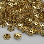Bead Cap aus Metall in Goldfarbe, Durchmesser ca. 6 mm, Lochdurchmesser ca. 2 mm, Verpackung 20 g (~112 Stück)