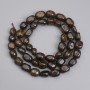 Bronzit-getrommelte Perlen 6-11×5, 5-7, 5 mm ±, Länge ca. 40 cm auf Faden