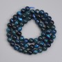 Azurblaues Tigerauge – glatte Kugeln 6 mm, Länge ca. 39 cm ±, auf einer Schnur