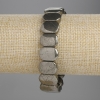 Pyrit-Armband, glatte Glieder 15×10 mm, Länge ca. 18 cm, Elastikband