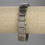 Pyrit-Armband, glatte Glieder 15×10 mm, Länge ca. 18 cm, Elastikband