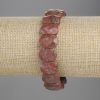 Stretcharmband aus rotem Jaspis, facettierte Glieder 15×10 mm, Länge ca. 18 cm