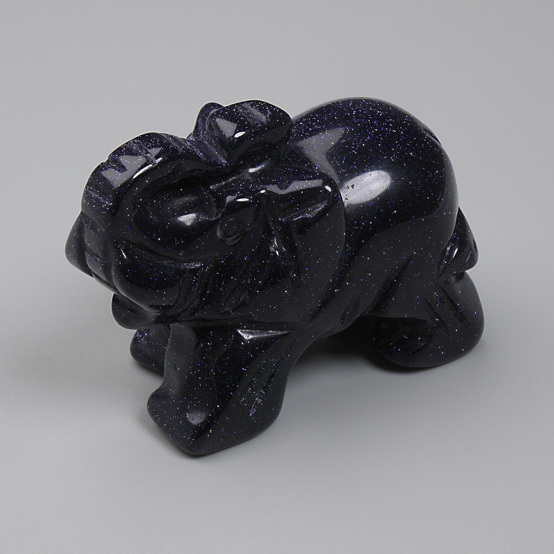 Souvenir-Statuette Elefant Aventurin Nacht von Kairo 55×35×26 mm+