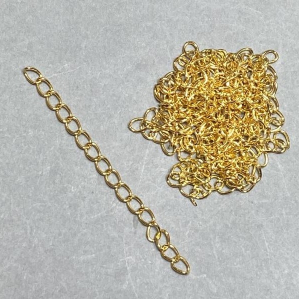 Zusätzliche Verlängerungskette 5 cm – Metallfarbe Gelbgold, Verpackung (ca. 29 g ±)