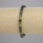 Armband aus grünem Turmalin, facettierte Würfel 4×4 mm, Länge ca. 18 cm, Stretch